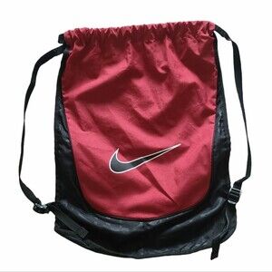 nike backpack nylon lightweight red and black